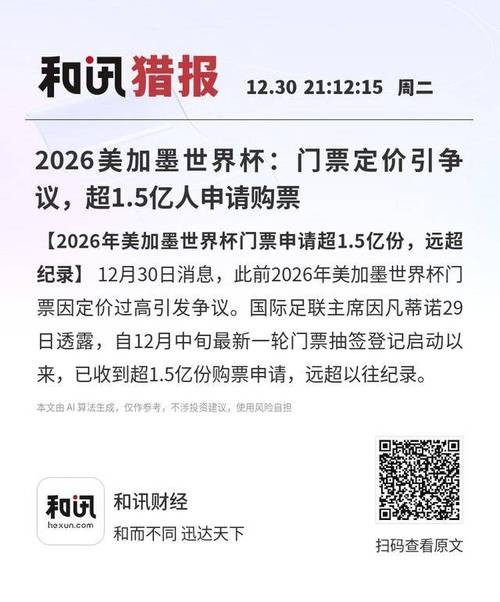 2026年美加墨世界杯门票价格预测与分析 2026年美加墨世界杯门票价格预测与分析